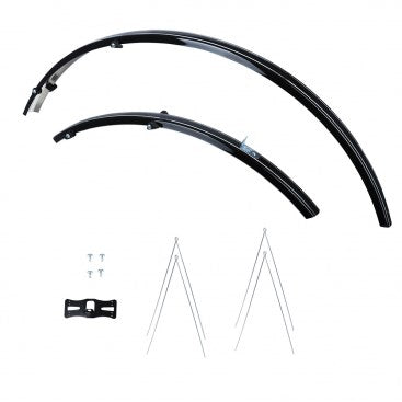 700c NARROW 31mm BLACK FULL MUDGUARD SET