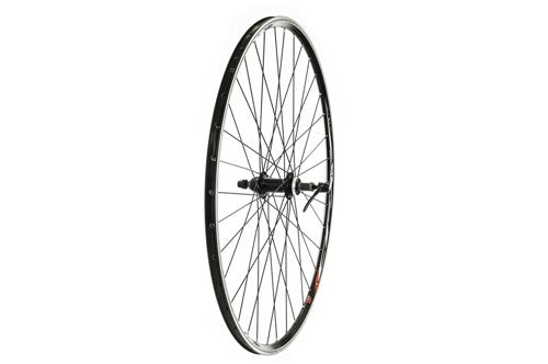 700c NARROW BLACK DOUBLE SKIN SCREW ON QR REAR WHEEL