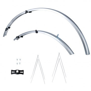 700c NARROW 31mm SILVER FULL MUDGUARD SET