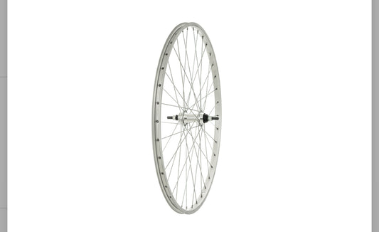 Tru-Build Wheels 26 X 1.3/8 Rear Wheel, Silver, Single Wall - City Use, Single Speed REAR WHEEL 26 X 1.3/8 ALLOY